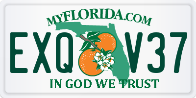 FL license plate EXQV37