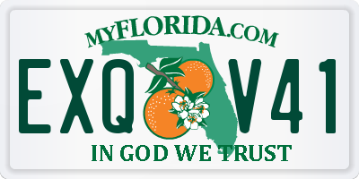 FL license plate EXQV41