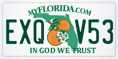 FL license plate EXQV53