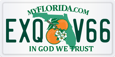 FL license plate EXQV66