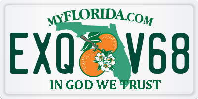 FL license plate EXQV68