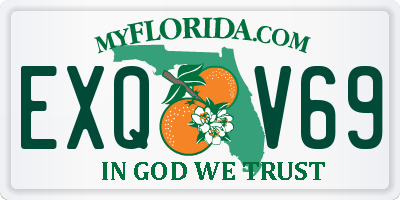 FL license plate EXQV69