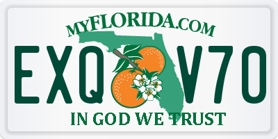 FL license plate EXQV70