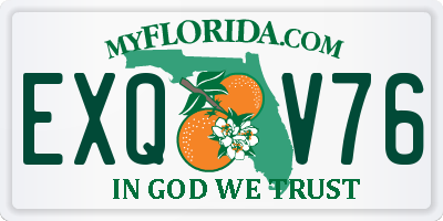 FL license plate EXQV76