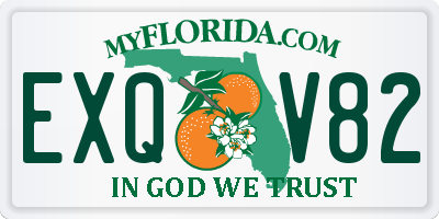 FL license plate EXQV82