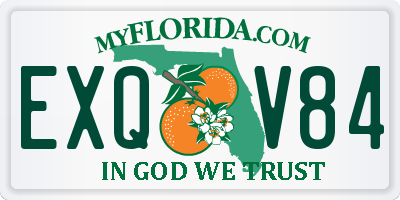 FL license plate EXQV84