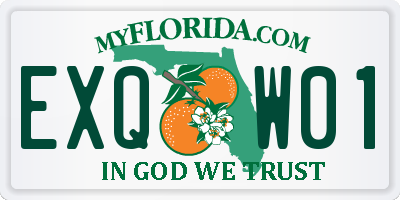 FL license plate EXQW01