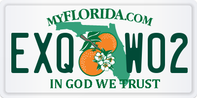 FL license plate EXQW02