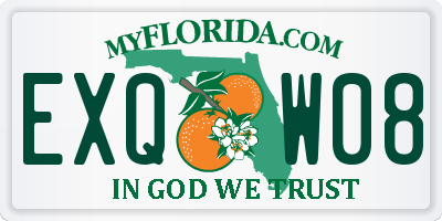 FL license plate EXQW08