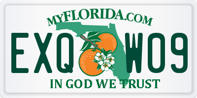 FL license plate EXQW09