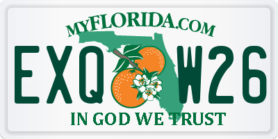 FL license plate EXQW26