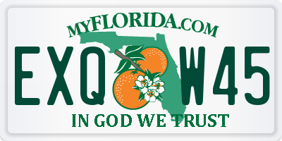 FL license plate EXQW45