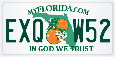 FL license plate EXQW52
