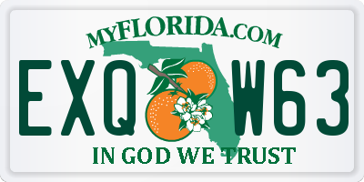 FL license plate EXQW63