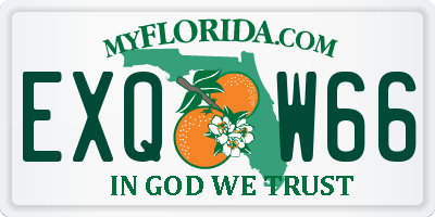 FL license plate EXQW66