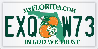 FL license plate EXQW73