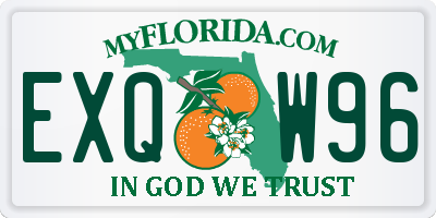 FL license plate EXQW96
