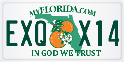 FL license plate EXQX14