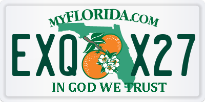 FL license plate EXQX27