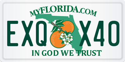 FL license plate EXQX40
