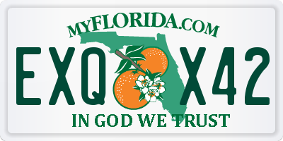 FL license plate EXQX42
