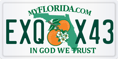 FL license plate EXQX43