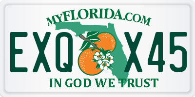 FL license plate EXQX45