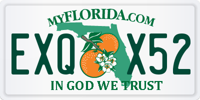 FL license plate EXQX52