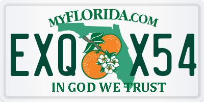 FL license plate EXQX54