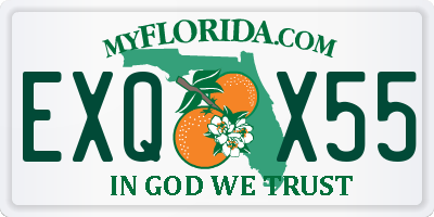 FL license plate EXQX55