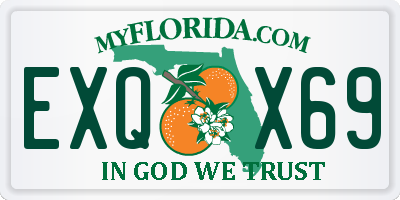 FL license plate EXQX69
