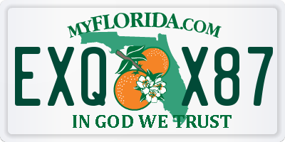 FL license plate EXQX87