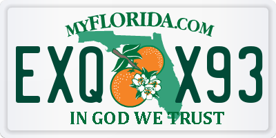 FL license plate EXQX93