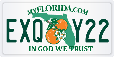 FL license plate EXQY22