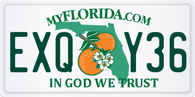 FL license plate EXQY36