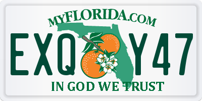 FL license plate EXQY47