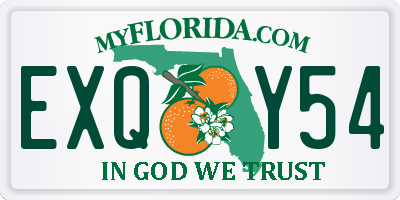 FL license plate EXQY54