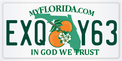 FL license plate EXQY63