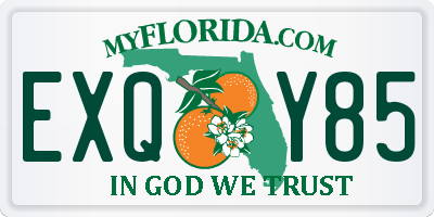 FL license plate EXQY85