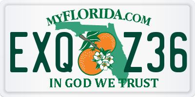 FL license plate EXQZ36