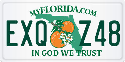 FL license plate EXQZ48