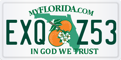 FL license plate EXQZ53