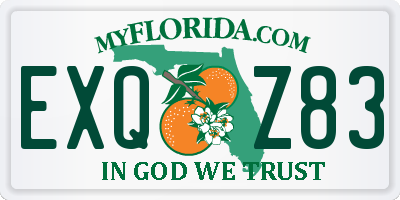 FL license plate EXQZ83
