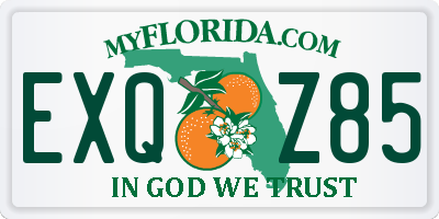 FL license plate EXQZ85