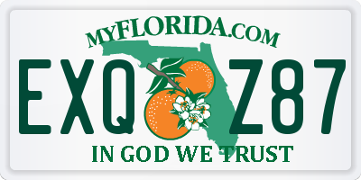 FL license plate EXQZ87