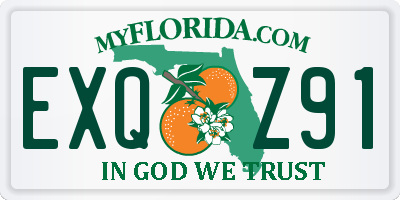 FL license plate EXQZ91
