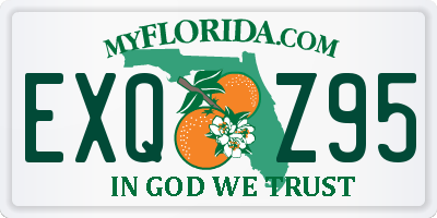 FL license plate EXQZ95
