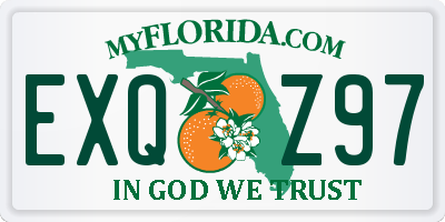 FL license plate EXQZ97