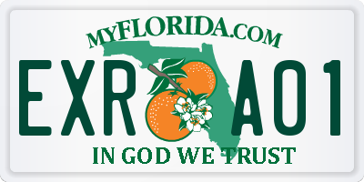 FL license plate EXRA01