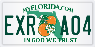 FL license plate EXRA04